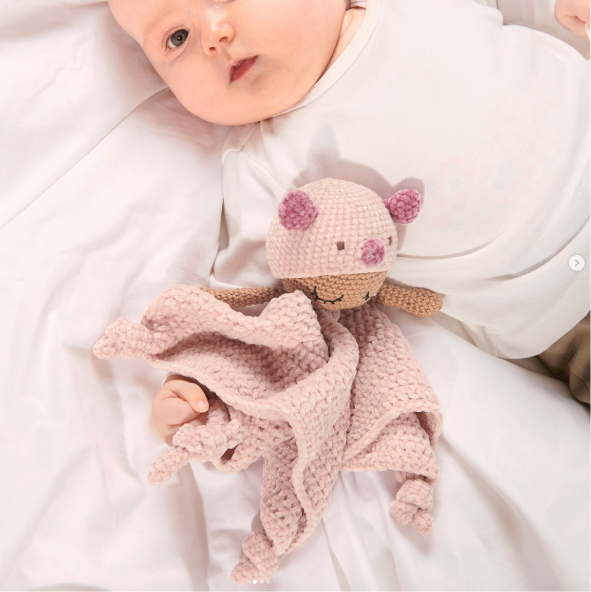 Ricorumi Häkelset Baby Blankies Rosa Schweinchen Rico