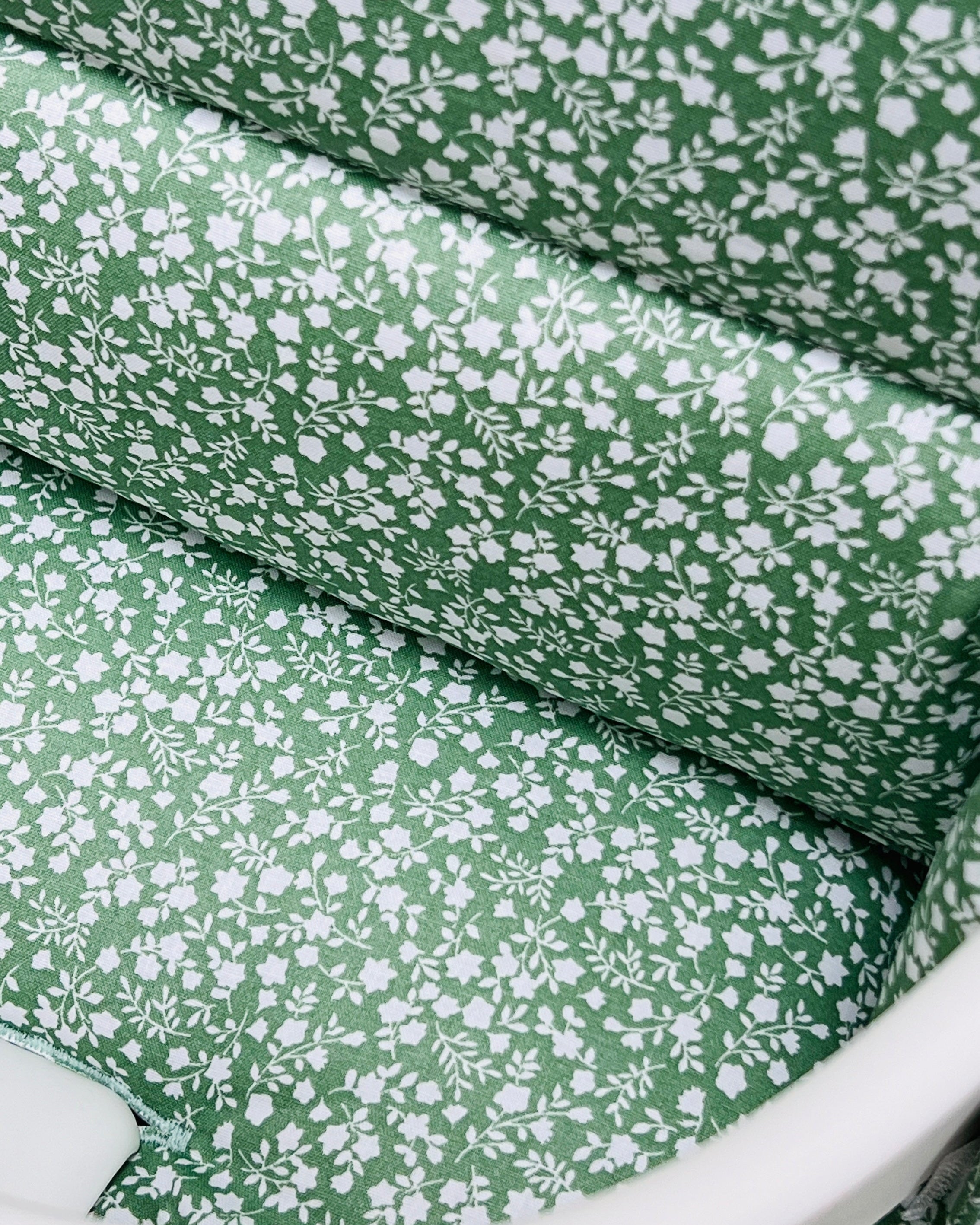 Sitzkissen Set ABWASCHBAR Grün Blumen für Tripp Trapp Stokke, passt mit neuem Baby Set V2 Blausberg Baby