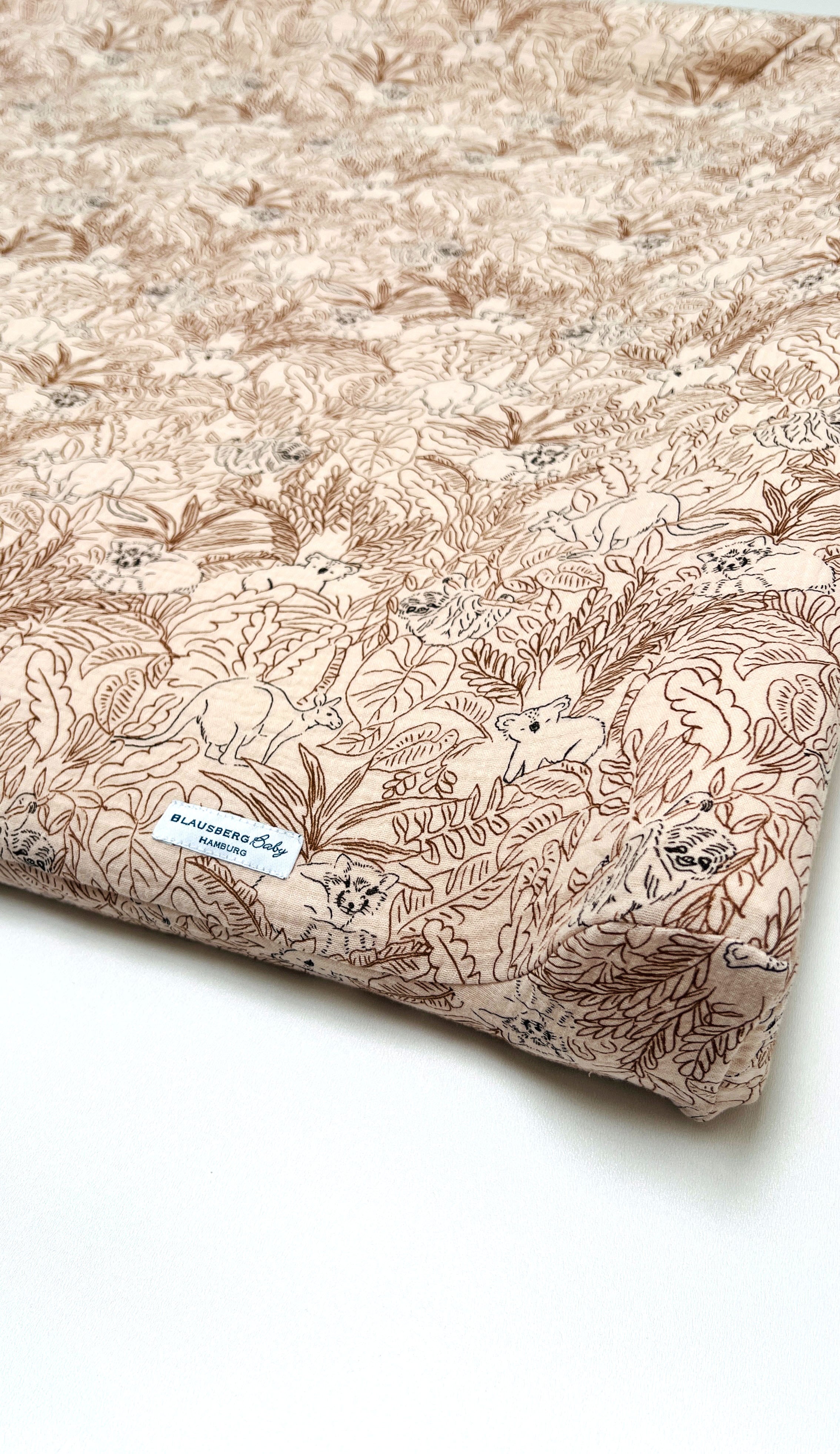 Musselin Bezug für Wickelauflage / Wickelunterlage Vädra 74x80 cm von IKEA Dschungel Beige Blausberg Baby