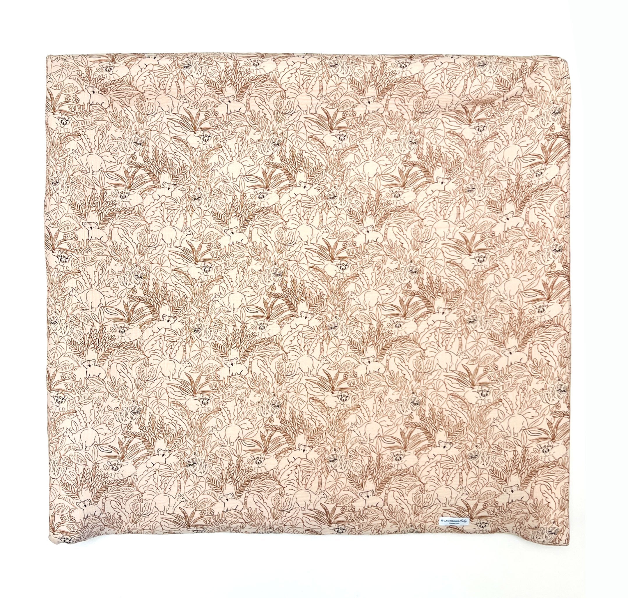 Musselin Bezug für Wickelauflage / Wickelunterlage Vädra 74x80 cm von IKEA Dschungel Beige Blausberg Baby
