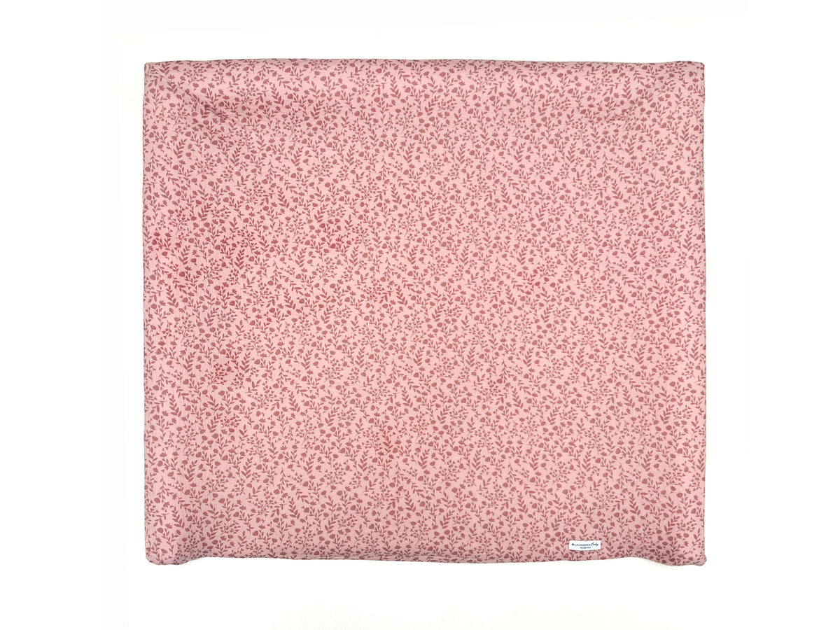 Musselin Bezug für Wickelauflage / Wickelunterlage Vädra von IKEA Blush Blume div. Größen Blausberg Baby