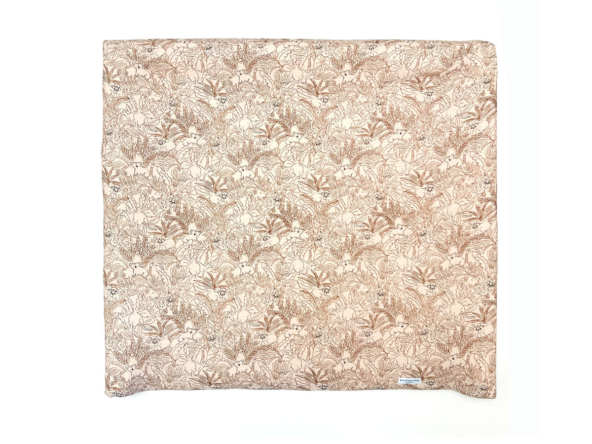 Musselin Bezug für Wickelauflage / Wickelunterlage Vädra von IKEA Dschungel Beige Blausberg Baby
