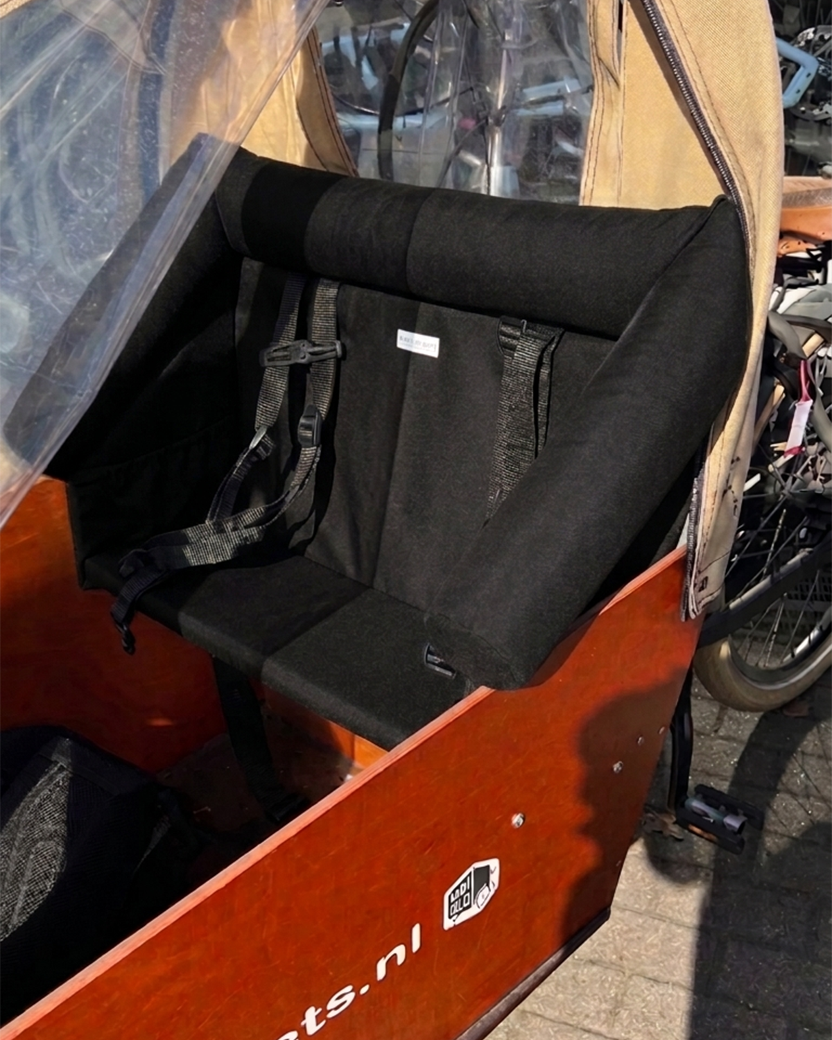Bakfiets Lastenrad Kissen, Zubehör, Sitzpolster wetterfest - Schwarz Blausberg Baby
