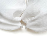 Stillkissen "Das Original" von Theraline 190cm x 38cm mit Blausberg Baby Musselin Bezug (abnehmbar) mit Nestbau-Funktion - Weiss Blausberg Baby