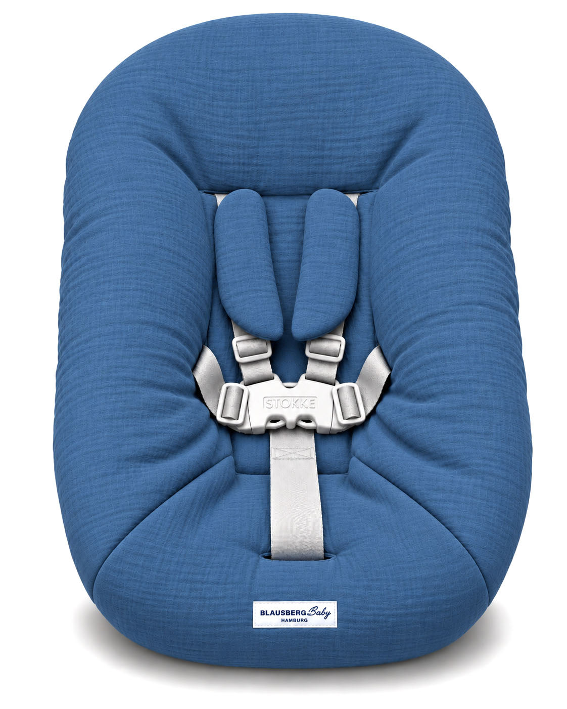 Stokke Tripp Trapp Newborn Set Bezug aus Musselin - Kornblumenblau Blausberg Baby