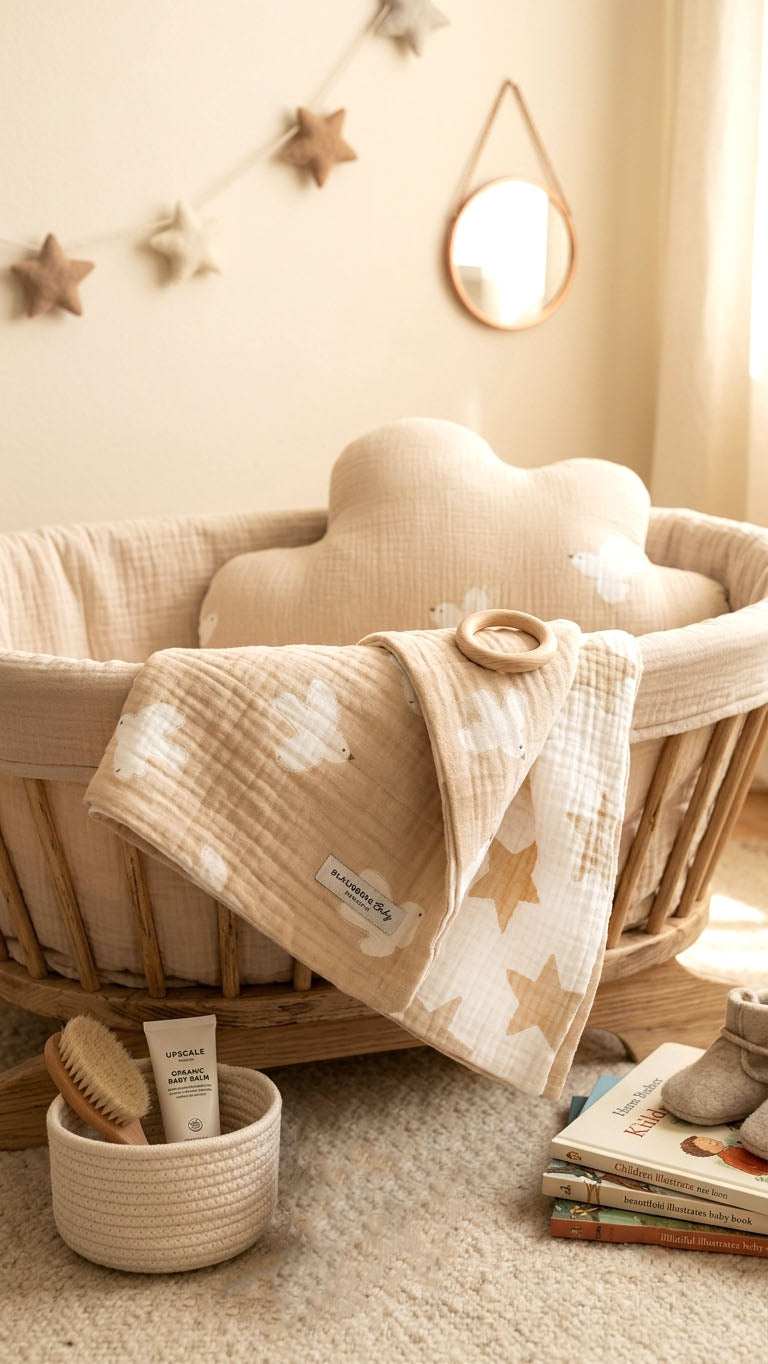 Musselin Decke 4-lagig aus Baumwolle, Oeko-Tex – Weiche Wendedecke, Sommerdecke Krabbeldecke für Babys, Kinder & Erwachsene- Made in Germany Blausberg Baby