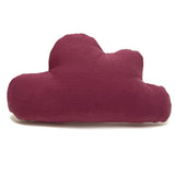 Pillow personalized with baby name - muslin plum