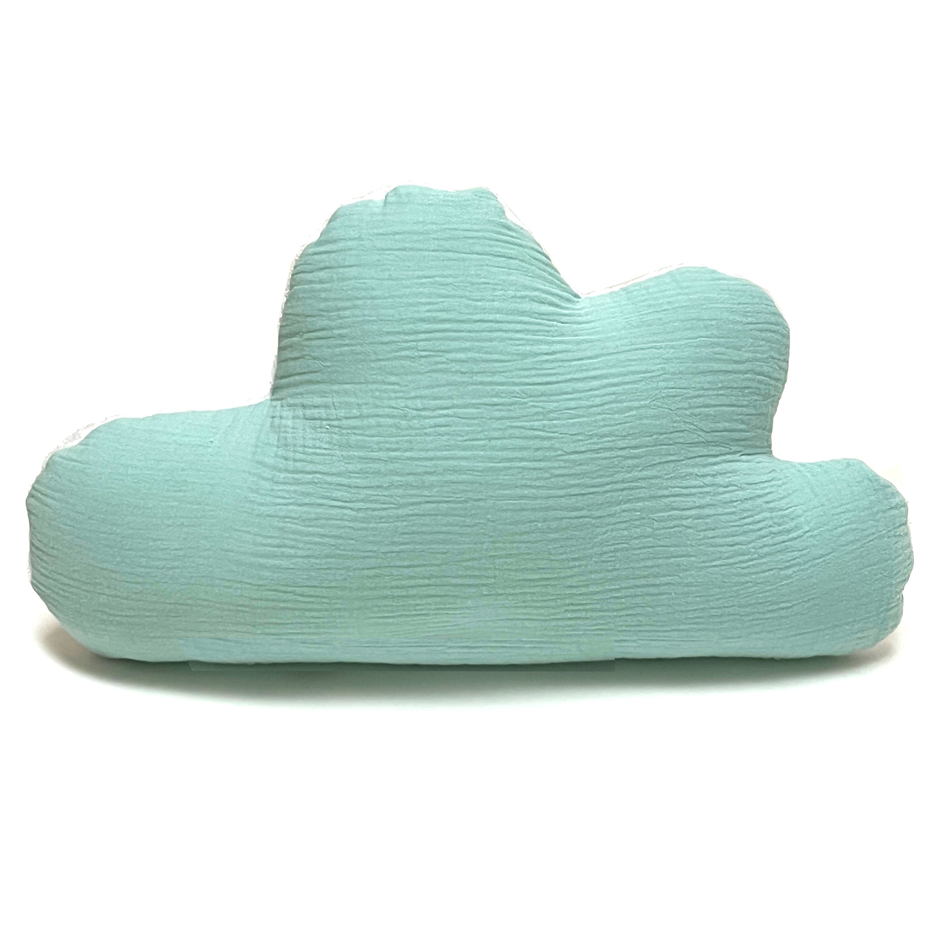 Kissen personalisiert mit Namen Baby - Musselin Mint Blausberg Baby
