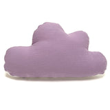 Pillow personalized with name baby - muslin purple