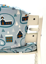 Sitzkissen Set für Hauck Alpha Fuchs Waldtiere Blau Blausberg Baby