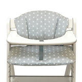 Sitzkissen Set ABWASCHBAR für Haucke Alpha Happy Star Grau Blausberg Baby