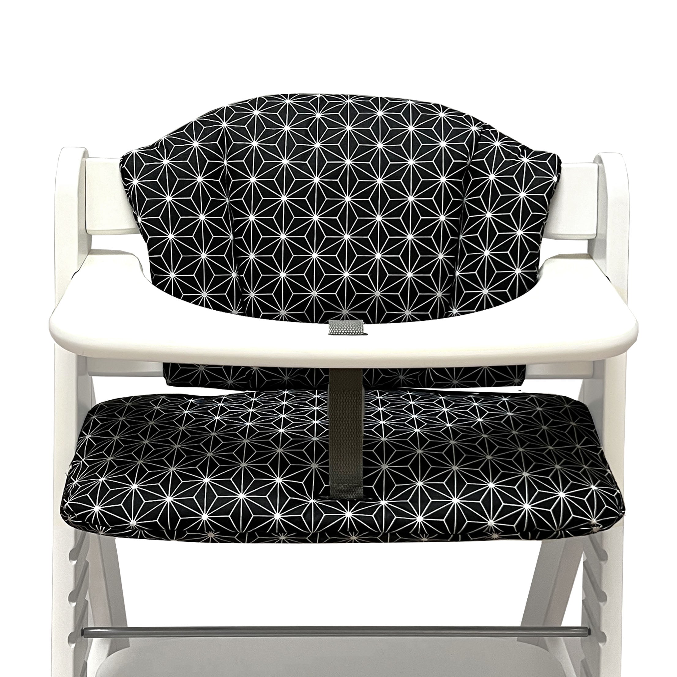 Sitzkissen Set ABWASCHBAR für Haucke Alpha Happy Star Schwarz Blausberg Baby