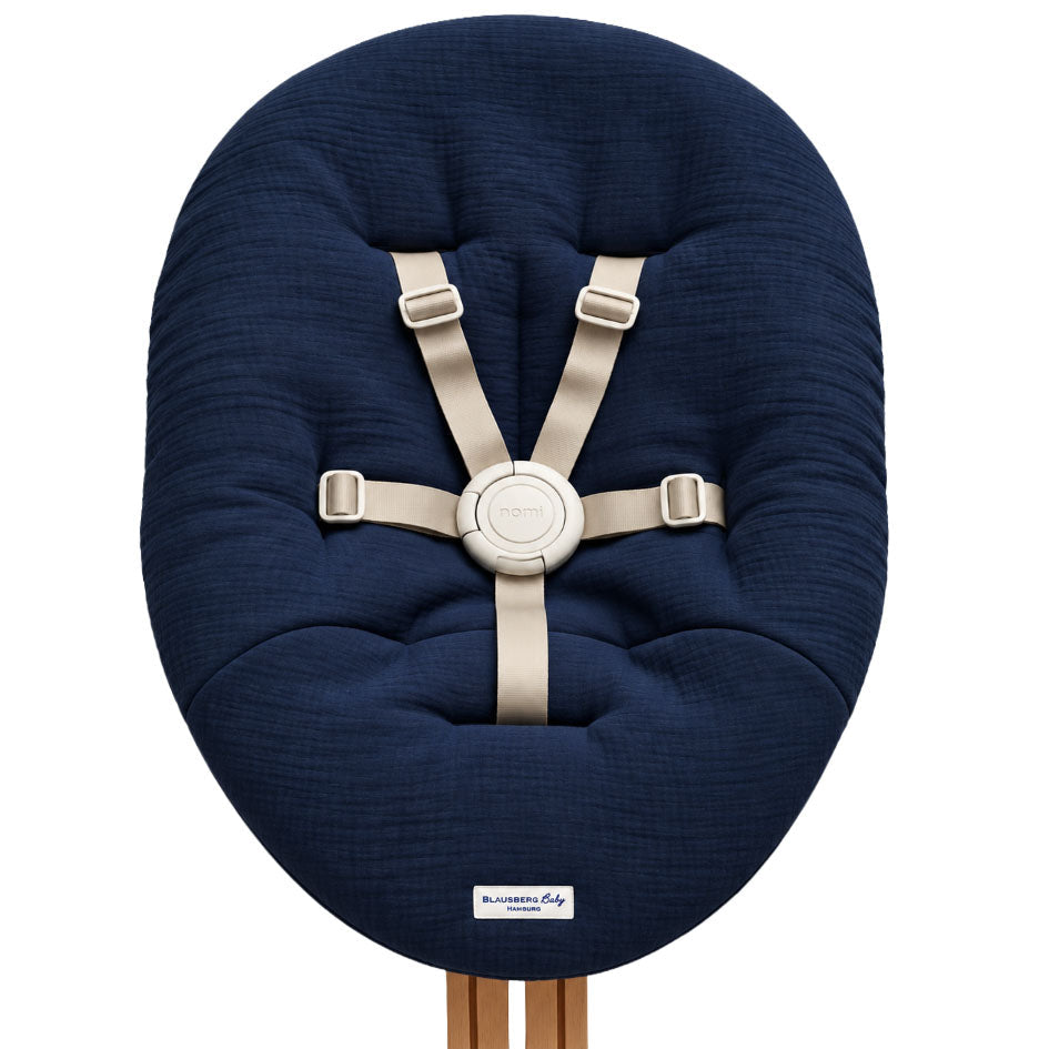 Bezug Nomi Babyschale von Stokke - Musselin - Marineblau Blausberg Baby