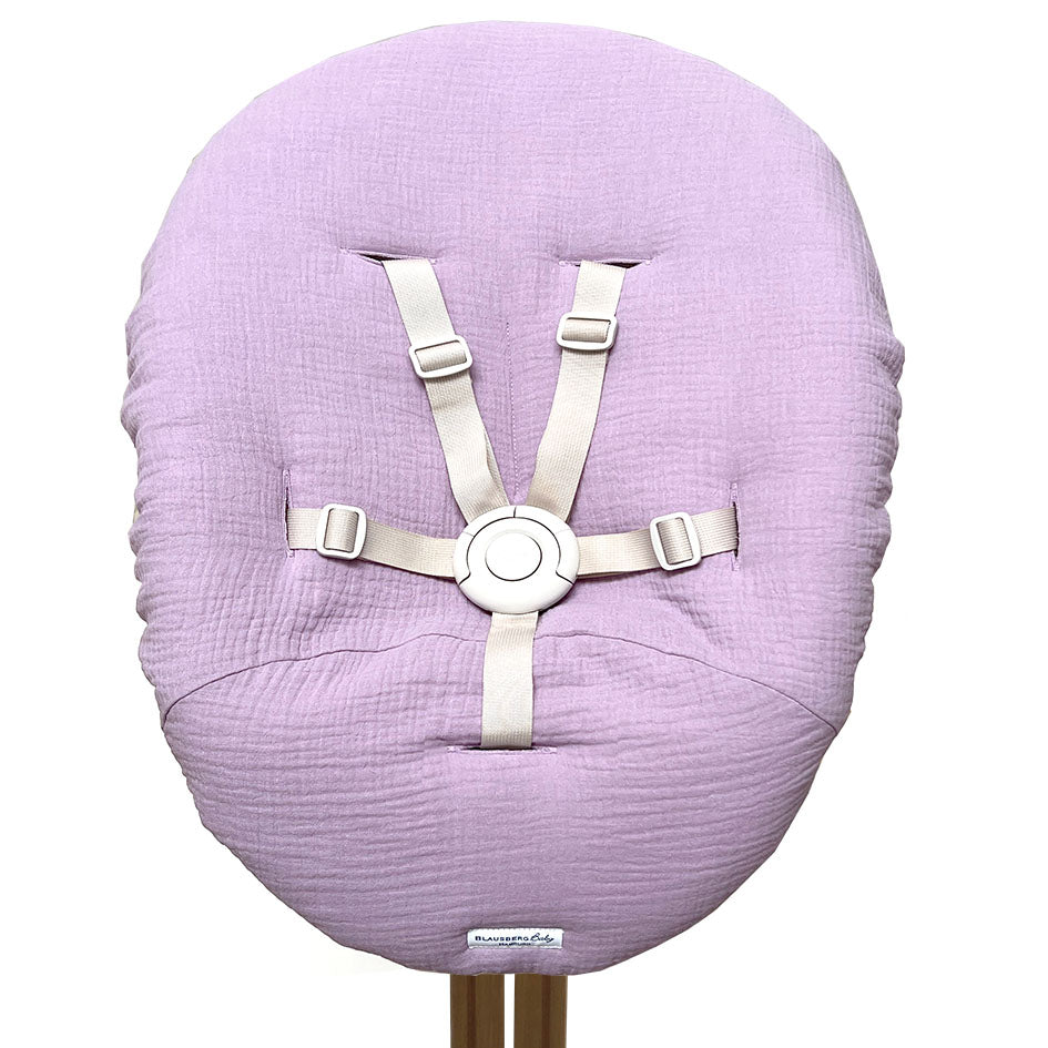 Bezug Nomi Babyschale von Stokke - Musselin Lila Flieder Blausberg Baby