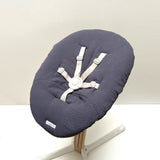 Bezug Nomi Babyschale von Stokke - Musselin Dunkelgrau Blausberg Baby