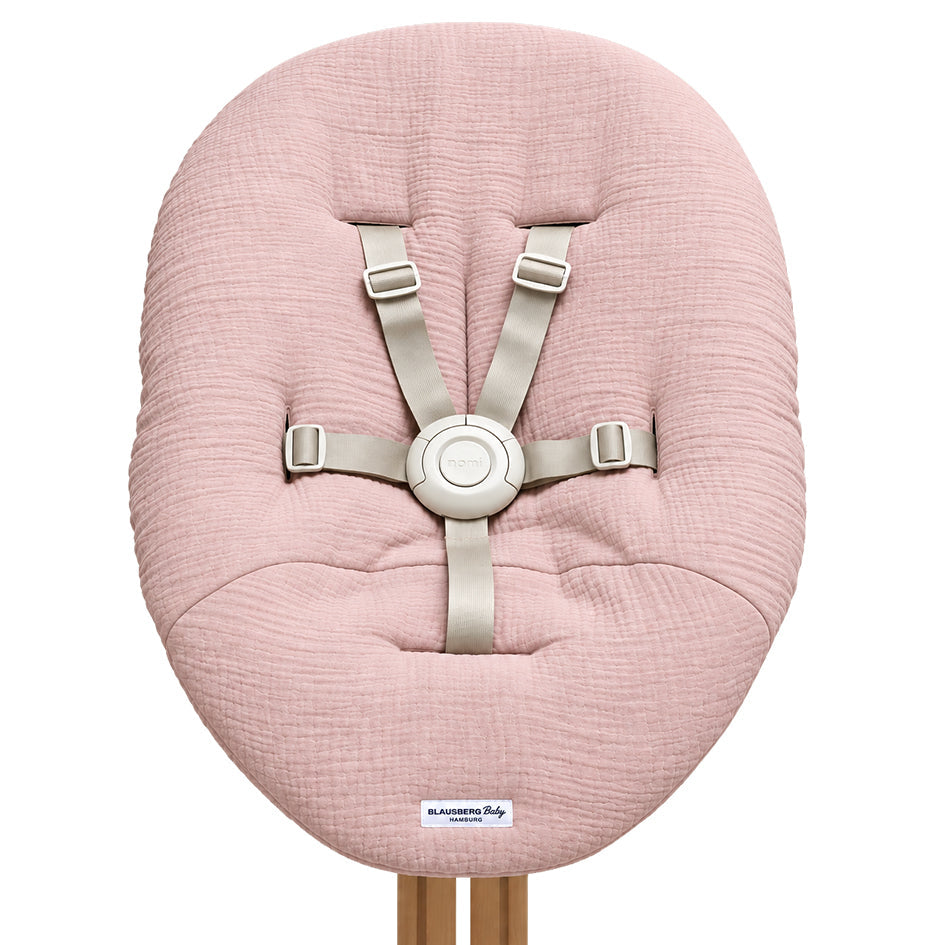 Bezug Nomi Babyschale von Stokke - Musselin Blush Rosa Blausberg Baby
