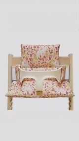 SITZKISSEN SET ABWASCHBAR  Einhorn Rosa FÜR TRIPP TRAPP Stokke Hochstuhl, passt mit neuem Baby Set V2