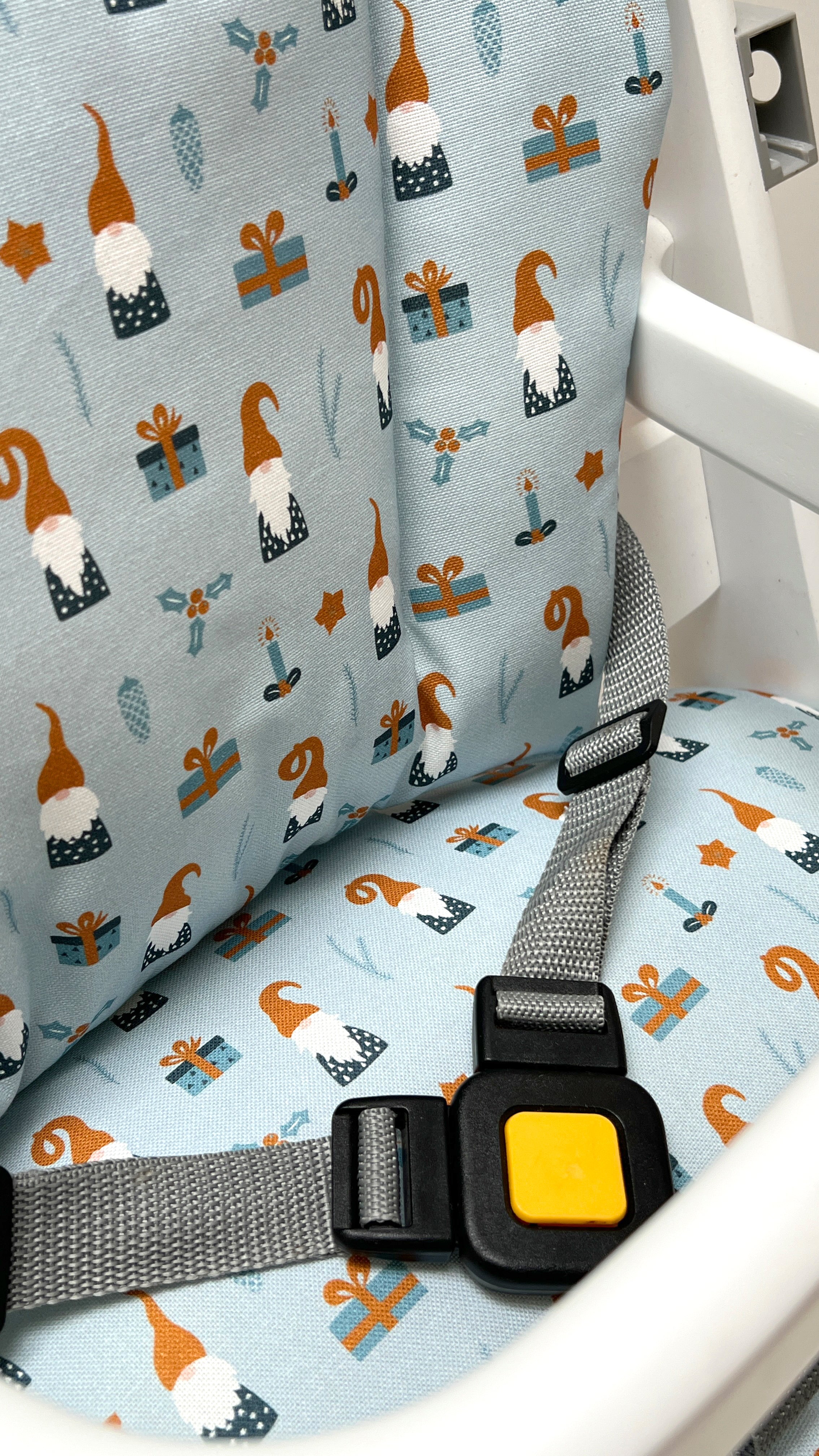 Timba Sitzkissen Set für Hochstuhl Wichtel Blau Weihnachten Blausberg Baby