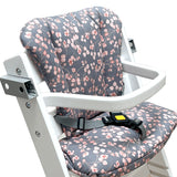 Timba Sitzkissen Set Taupe Rosa Blätter für Safety 1st Hochstuhl Blausberg Baby