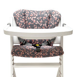 Timba Sitzkissen Set Taupe Rosa Blätter für Safety 1st Hochstuhl Blausberg Baby