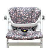 Timba Sitzkissen Set Taupe Rosa Blätter für Safety 1st Hochstuhl Blausberg Baby