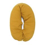 Stillkissen "Das Original" von Theraline 190cm x 38cm mit Blausberg Baby Musselin Bezug (abnehmbar) mit Nestbau-Funktion - Senf Gelb Blausberg Baby