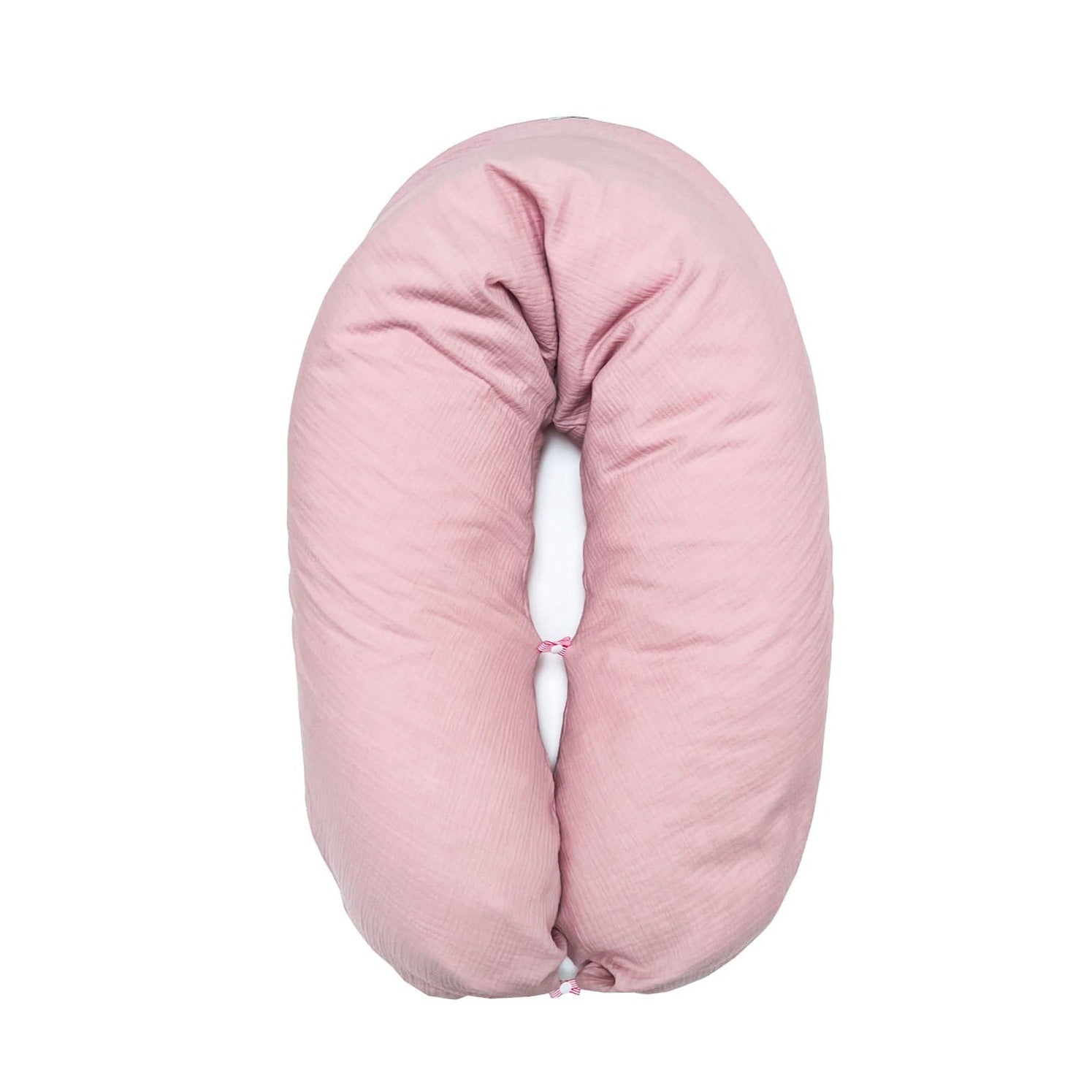 Stillkissen "Das Original" von Theraline 190cm x 38cm mit Blausberg Baby Musselin Bezug (abnehmbar) mit Nestbau-Funktion - Blush Rosa Blausberg Baby