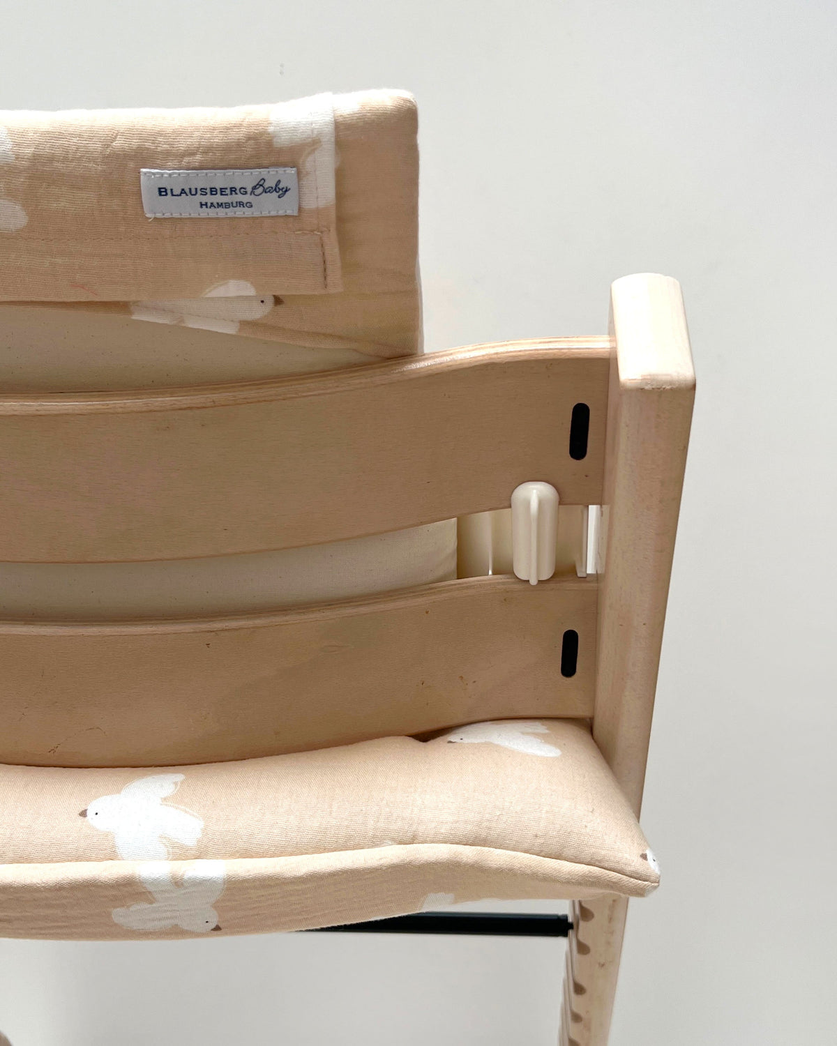Sitzkissen Set Stokke für Tripp Trapp Hochstuhl aus 100% Musselin – für´s erste Sitzen ab 6 Monaten - Beige Taube Blausberg Baby