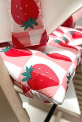 SITZKISSEN SET ABWASCHBAR für Tripp Trapp Stokke Hochstuhl, passt mit neuem Baby Set V2 - Erdbeere