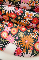 SITZKISSEN SET ABWASCHBAR für Tripp Trapp Stokke Hochstuhl Wilde Blumen Retro Blausberg Baby