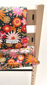 ABWASCHBAR Tripp Trapp Sitzkissen Junior Set Wilde Blumen Retro