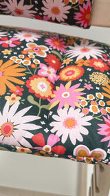 ABWASCHBAR Tripp Trapp Sitzkissen Junior Set Wilde Blumen Retro