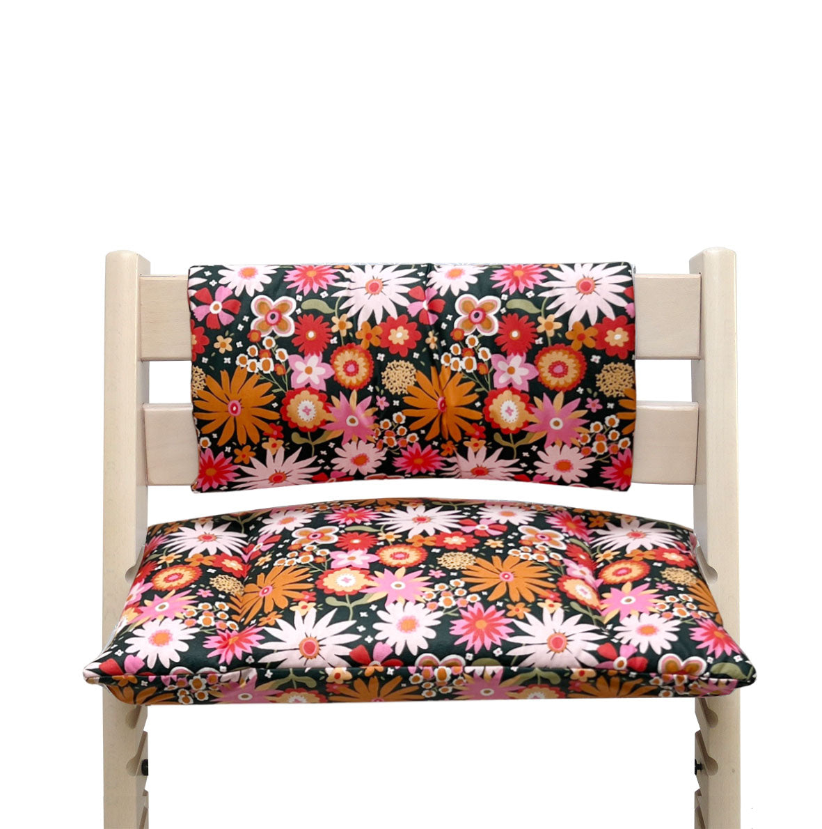 ABWASCHBAR Tripp Trapp Sitzkissen Junior Set Wilde Blumen Retro