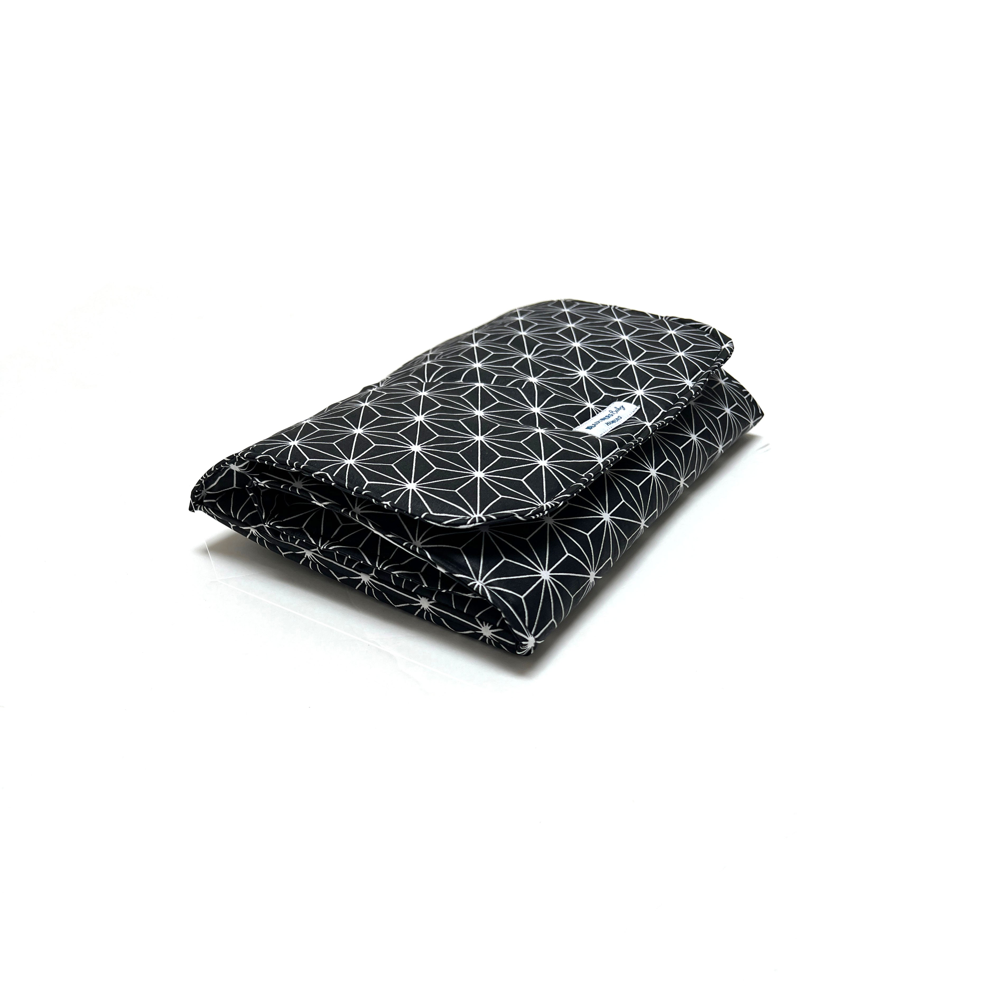 Wickeltasche Windeltasche mit Wickelunterlage für unterwegs Happy Star Schwarz Blausberg Baby