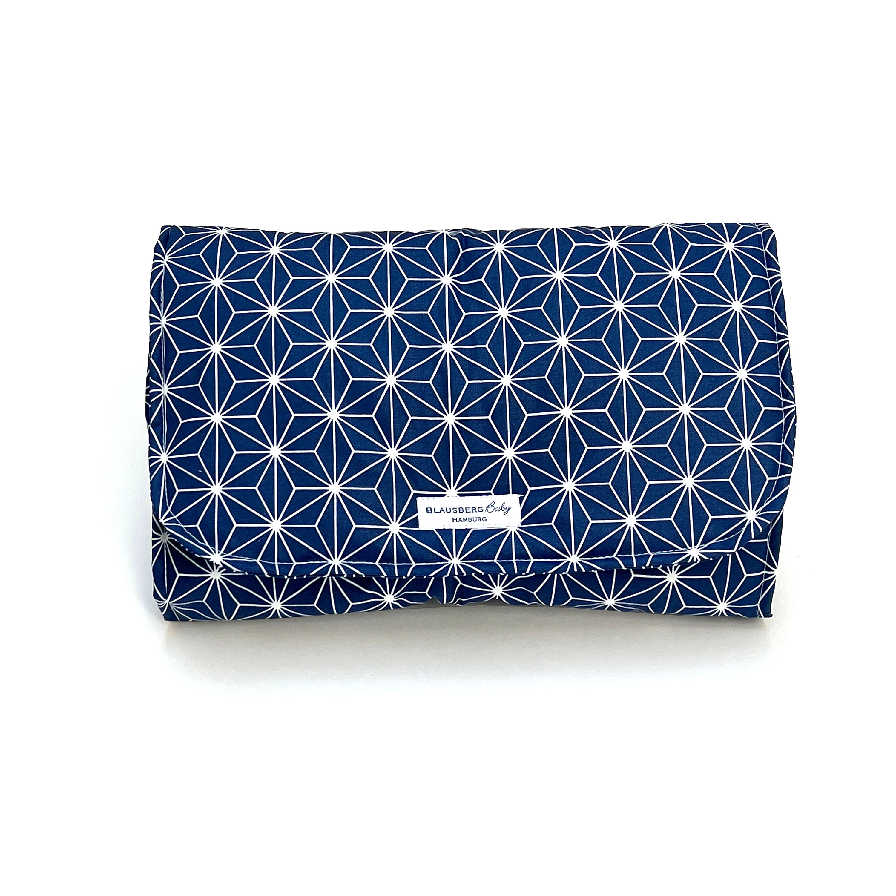 Wickeltasche Windeltasche mit Wickelunterlage für unterwegs Happy Star Blau Blausberg Baby