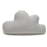 Pillow personalized with baby name - muslin light grey