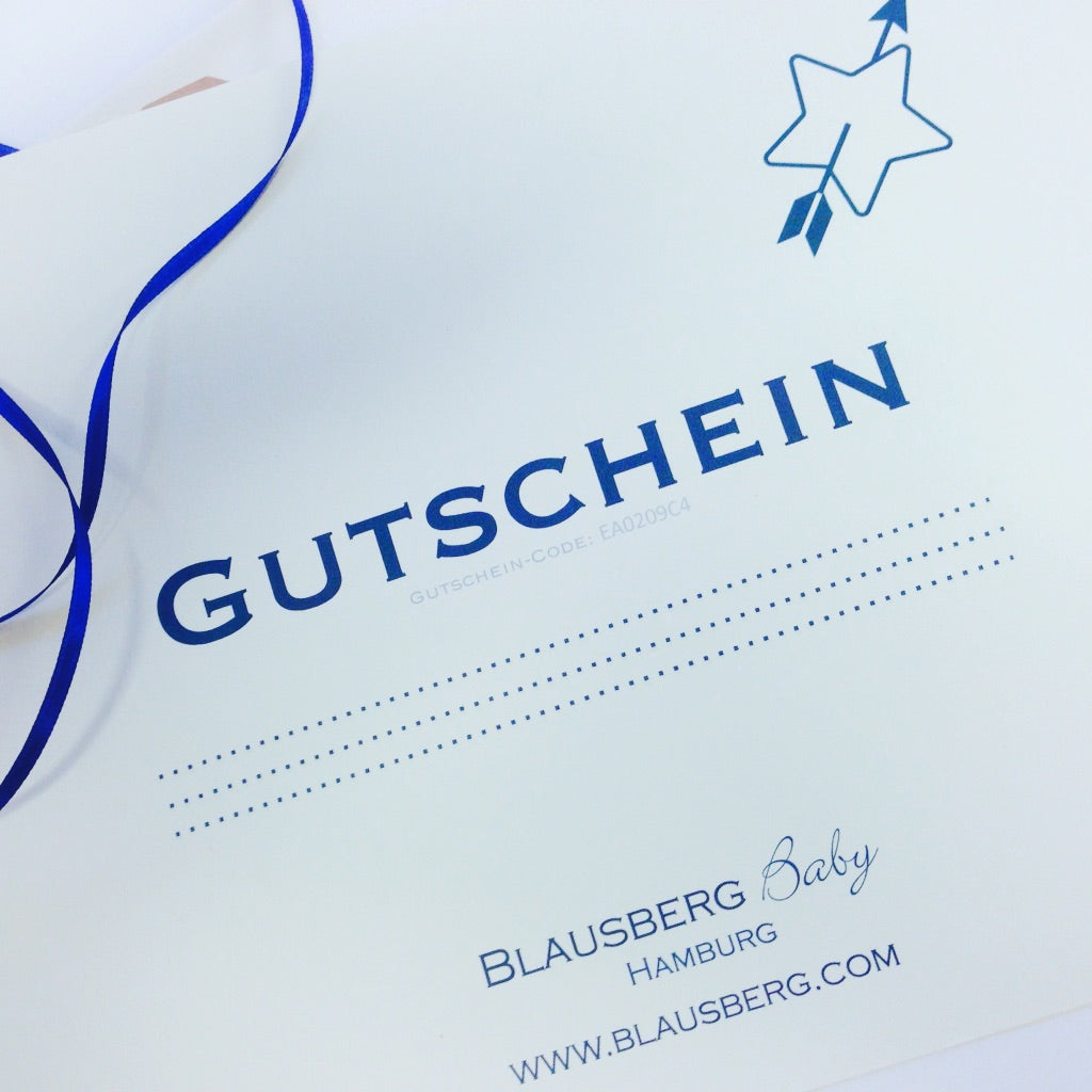 Blausberg Baby Geschenkgutschein 10,00 € Blausberg Baby