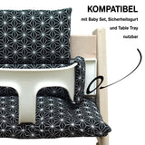 Abwaschbar Tripp Trapp Sitzkissen Happy Star Schwarz Blausberg Baby