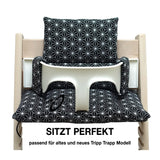 Abwaschbar Tripp Trapp Sitzkissen Happy Star Schwarz Blausberg Baby