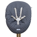 Bezug Nomi Babyschale von Evomove Dunkelgrau Sterne Blausberg Baby