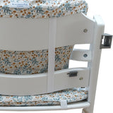 ABWASCHBAR Timba Sitzkissen Set Blumenwiese Blau Beige für Safety 1st Hochstuhl Blausberg Baby