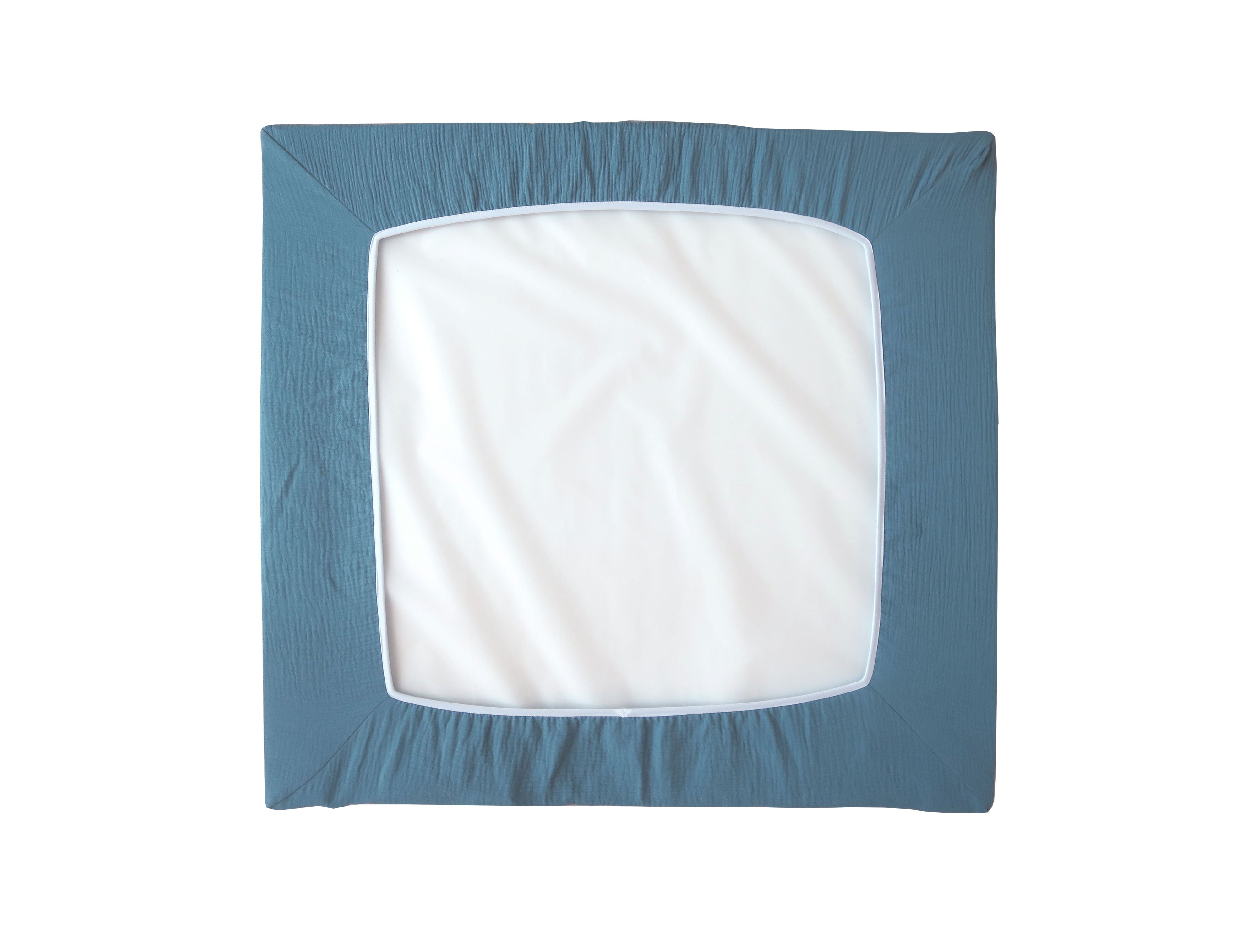 Musselin Bezug für Wickelauflage / Wickelunterlage Vädra 74x80 cm von IKEA Kornblumenblau Blausberg Baby