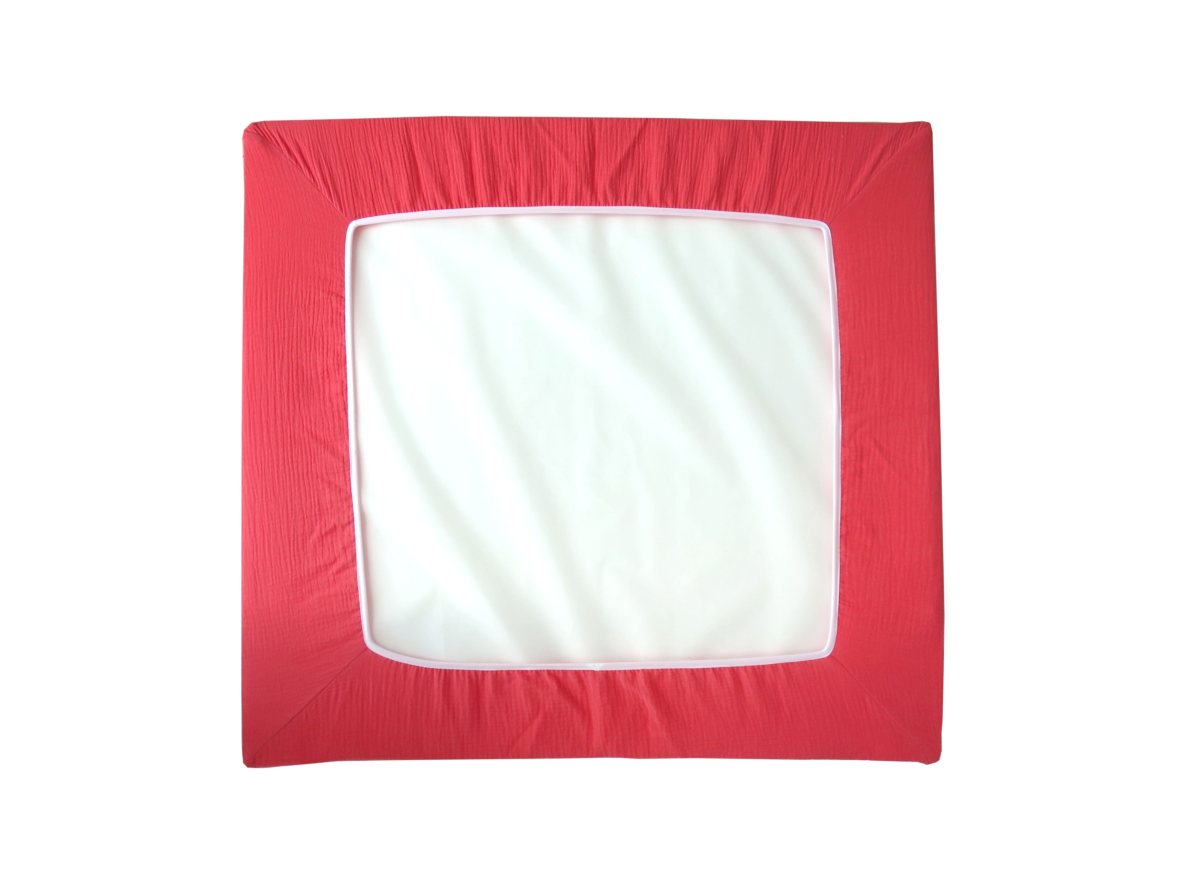 Musselin Bezug für Wickelauflage / Wickelunterlage Vädra 74x80 cm von IKEA Korall Rot Blausberg Baby