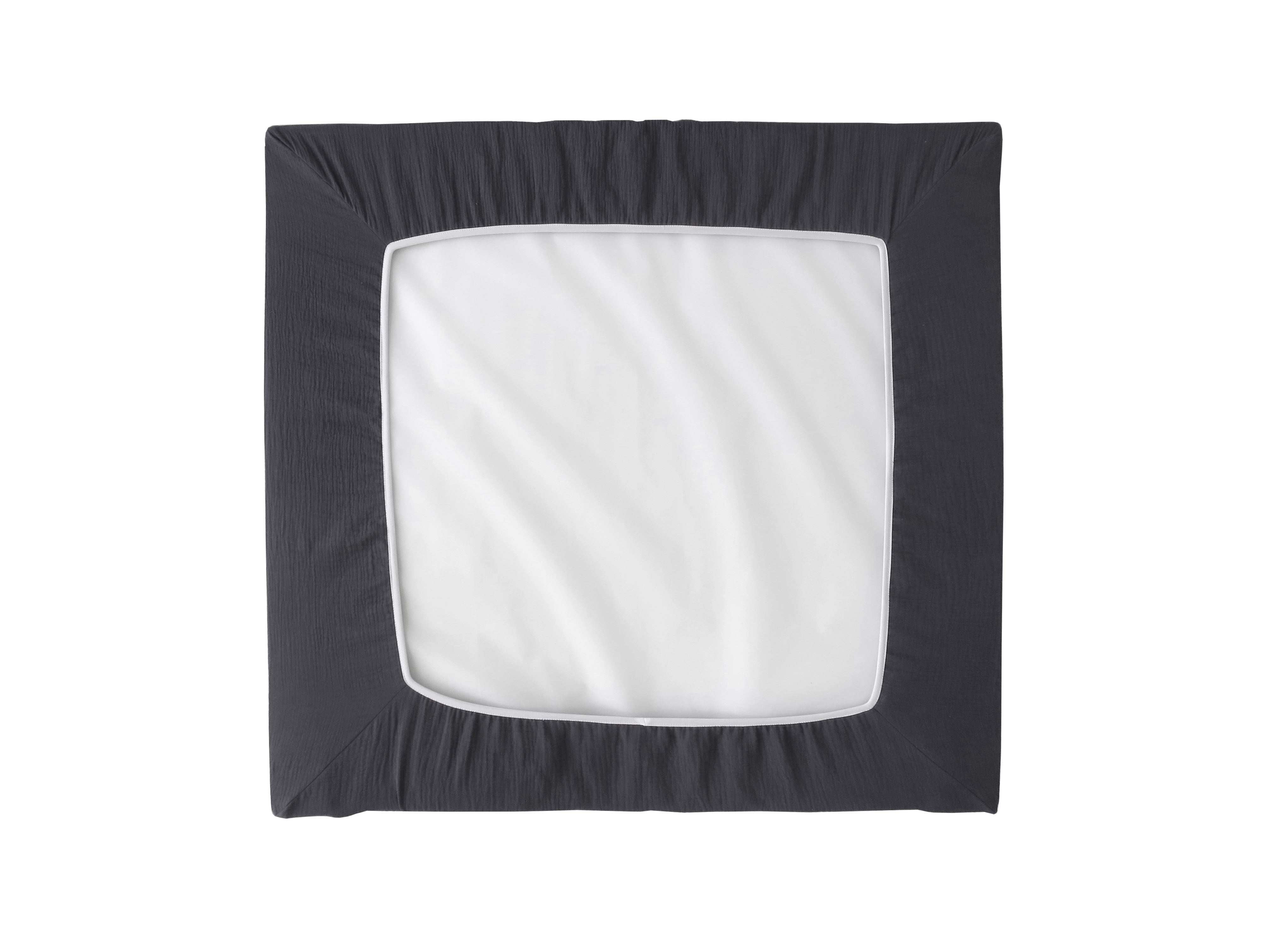 Musselin Bezug für Wickelauflage / Wickelunterlage Vädra 74x80 cm von IKEA Dunkelgrau Blausberg Baby
