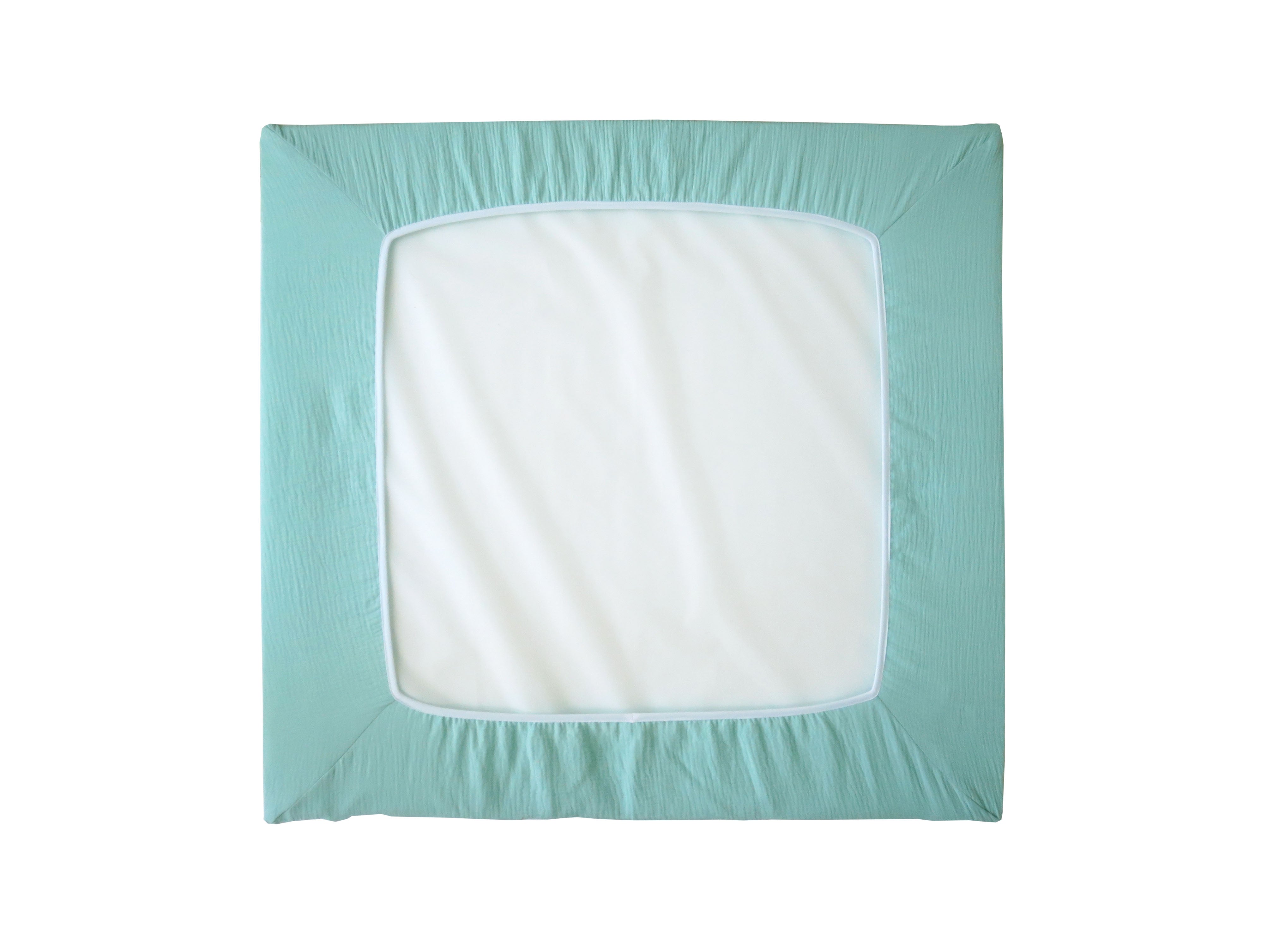 Musselin Bezug für Wickelauflage / Wickelunterlage Vädra 74x80 cm von IKEA Mint Blausberg Baby