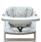 ABWASCHBAR Timba Sitzkissen Set Blumenwiese Blau Beige für Safety 1st Hochstuhl Blausberg Baby