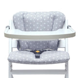 ABWASCHBAR Timba Sitzkissen Set Happy Star Grau für Safety 1st Hochstuhl Blausberg Baby