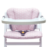 ABWASCHBAR Timba Sitzkissen Set Happy Star Rosa für Safety 1st Hochstuhl Blausberg Baby