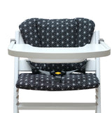 ABWASCHBAR Timba Sitzkissen Set Happy Star Schwarz für Safety 1st Hochstuhl Blausberg Baby