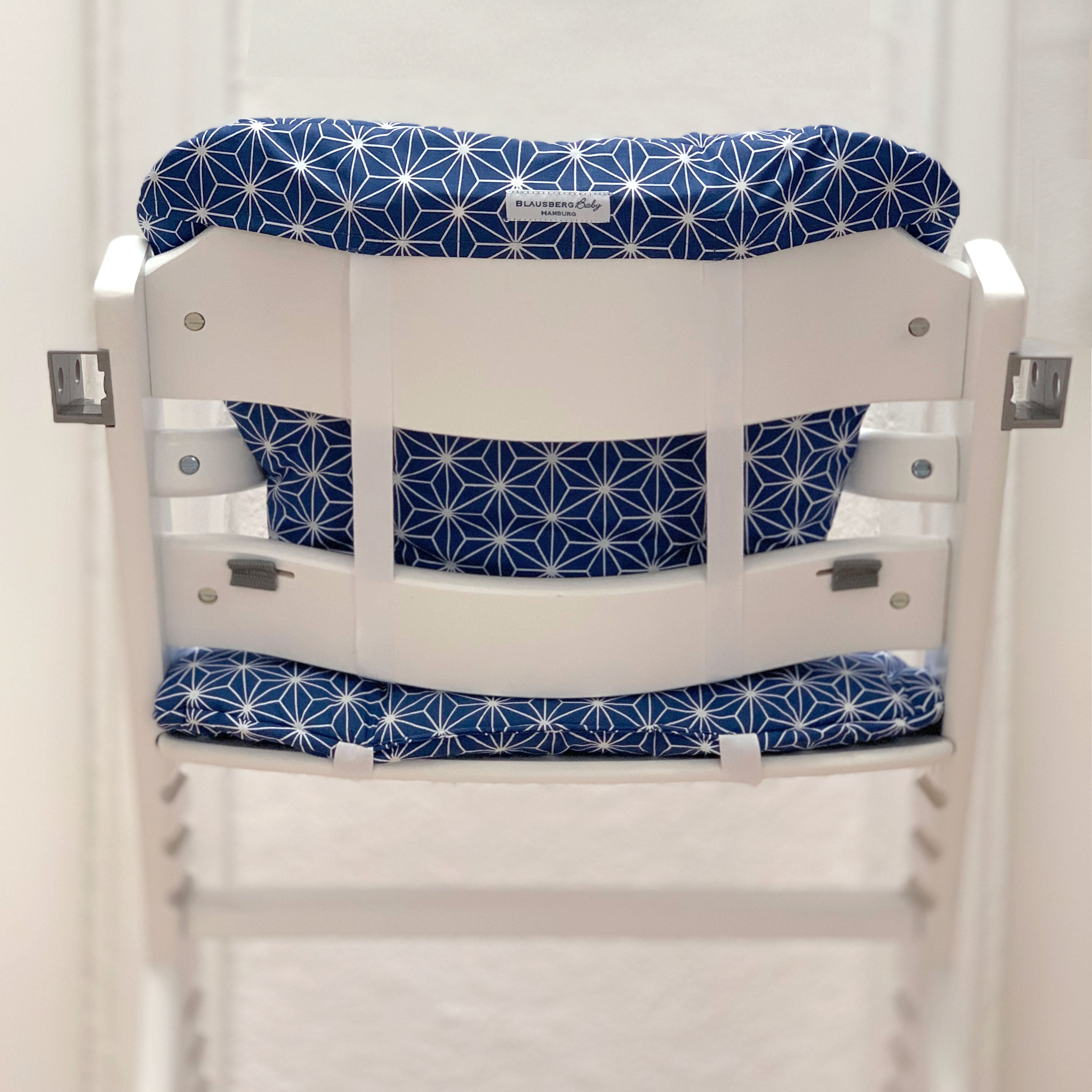 ABWASCHBAR Timba Sitzkissen Set Happy Star Blueberry Blau für Safety 1st Hochstuhl Blausberg Baby